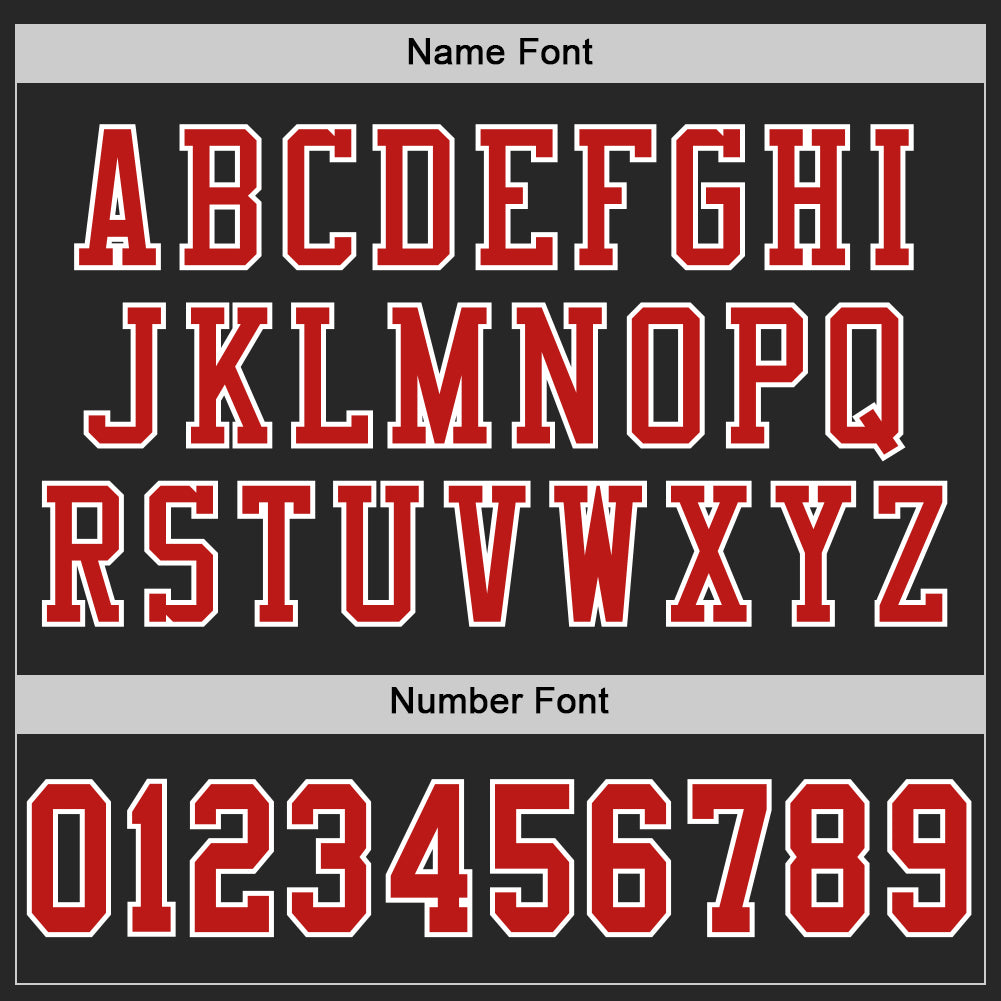 Custom Black Scarlet-White Mesh Authentic Football Jersey