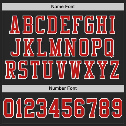 Custom Black Scarlet-White Mesh Authentic Football Jersey