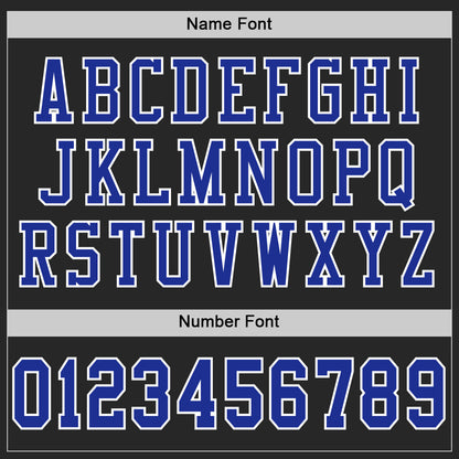 Custom Black Royal-White Mesh Authentic Football Jersey