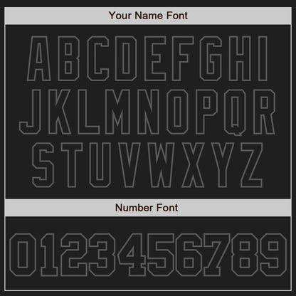 Custom Black Black-Steel Gray Authentic Baseball Jersey