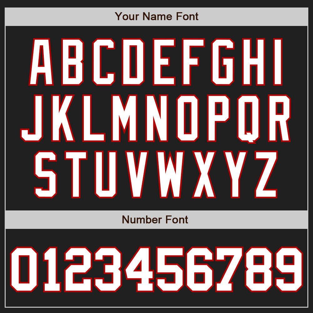 Custom Black White-Red Authentic Baseball Jersey