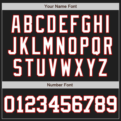 Custom Black White-Red Authentic Baseball Jersey