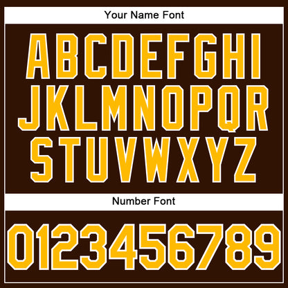 Custom Brown Gold-White Performance T-Shirt