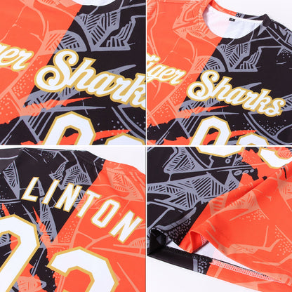 Custom Graffiti Pattern White-Old Gold 3D Performance T-Shirt