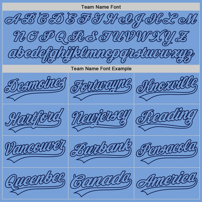 Custom Light Blue Light Blue-Navy Authentic Baseball Jersey
