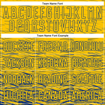 Custom Yellow Royal Sublimation Soccer Uniform Jersey