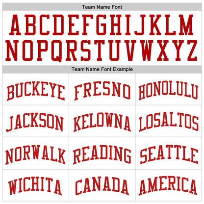 Custom White Scarlet Authentic Throwback Basketball Jersey