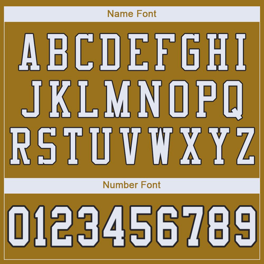 Custom Old Gold White-Black Mesh Authentic Football Jersey