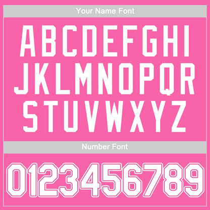Custom Pink White Authentic Baseball Jersey
